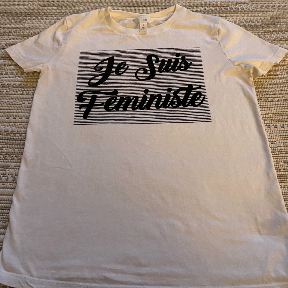 Black and white trendy tee from smoke free home .